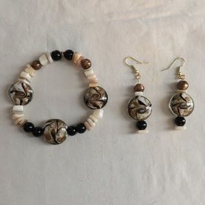 Hand made Bracelet and Earring set